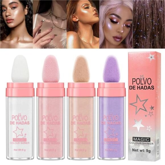 4 Color Fairy Dust Highlight Patting - Full Body Contouring - Picture 1 of 14